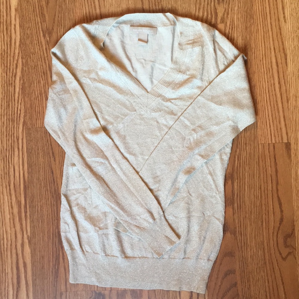 Cream sparkling Banana Republic sweater